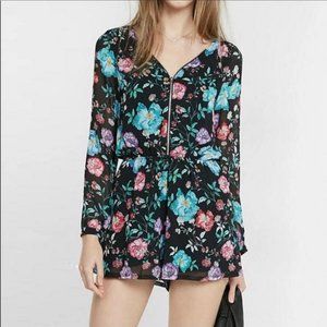 Pre-owned Express Floral Romper